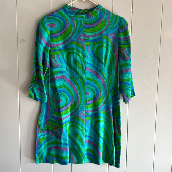 Vintage Handmade 60s Mod Mini Dress - Picture 13 of 13